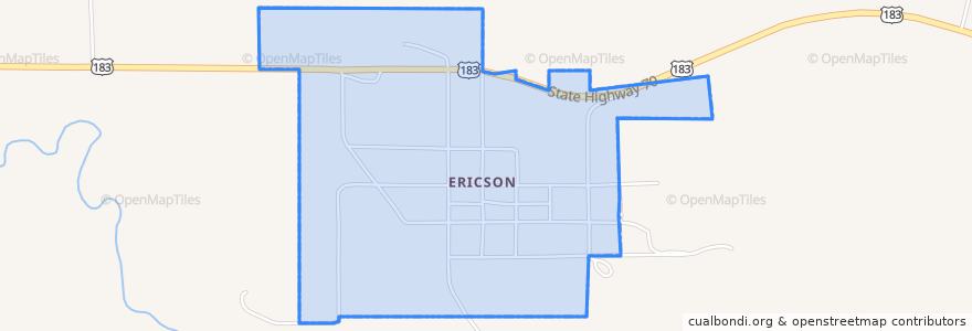 Mapa de ubicacion de Ericson.