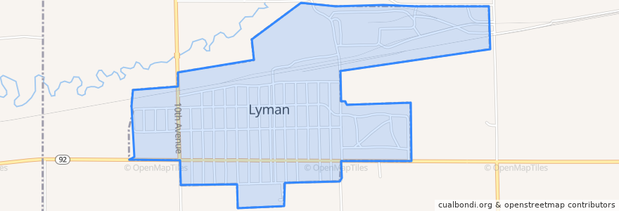 Mapa de ubicacion de Lyman.