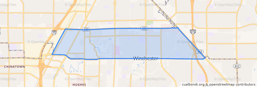 Mapa de ubicacion de Winchester.