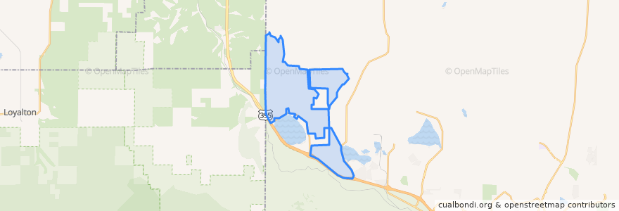 Mapa de ubicacion de Cold Springs.