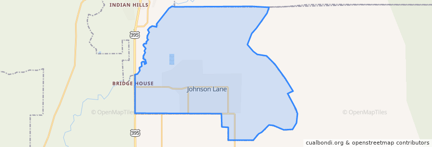 Mapa de ubicacion de Johnson Lane.