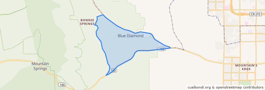 Mapa de ubicacion de Blue Diamond.