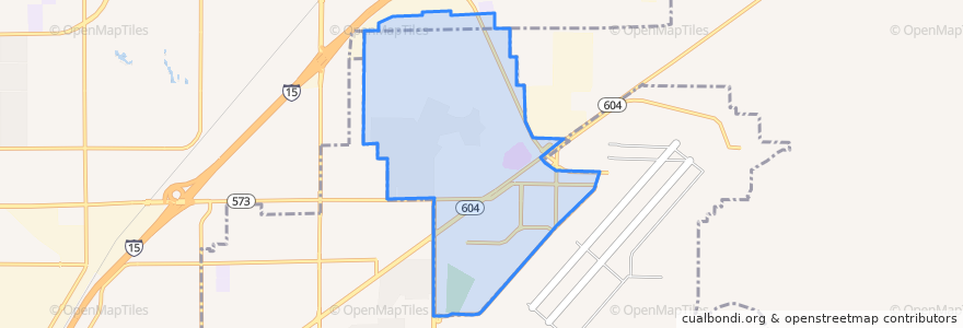 Mapa de ubicacion de Nellis Air Force Base.