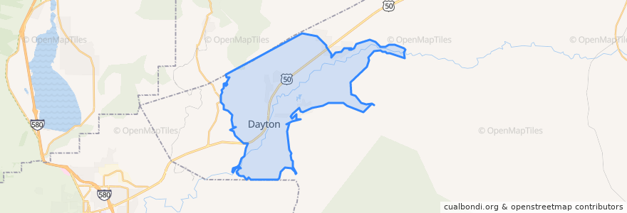 Mapa de ubicacion de Dayton.