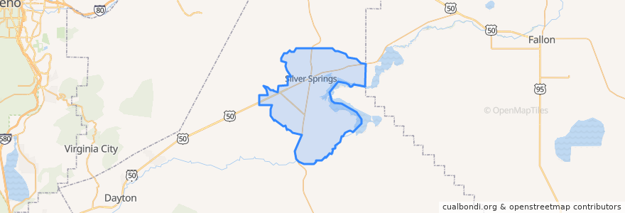 Mapa de ubicacion de Silver Springs.