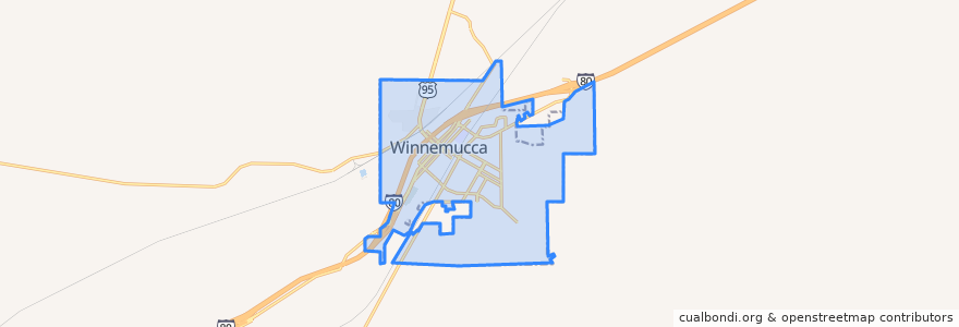 Mapa de ubicacion de Winnemucca.