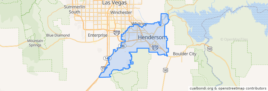 Mapa de ubicacion de Henderson.