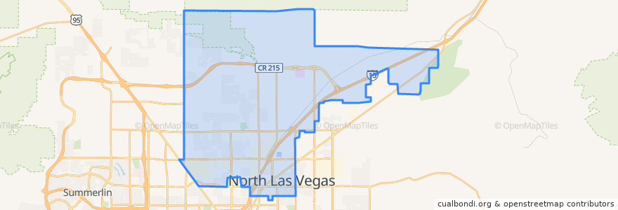 Mapa de ubicacion de North Las Vegas.