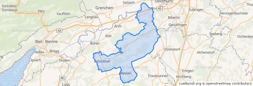 Mapa de ubicacion de Bezirk Bucheggberg.