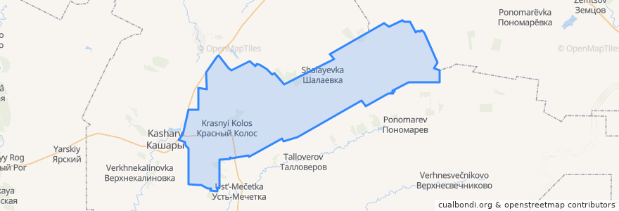 Mapa de ubicacion de Киевское сельское поселение.