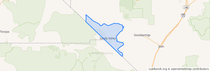 Mapa de ubicacion de Sandy Valley.