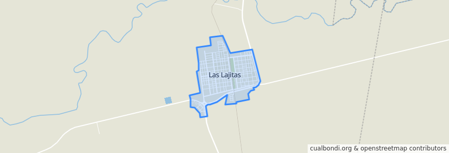 Mapa de ubicacion de Las Lajitas.