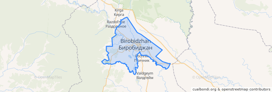 Mapa de ubicacion de городской округ Биробиджан.