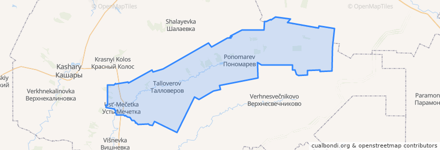 Mapa de ubicacion de Талловеровское сельское поселение.