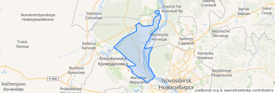 Mapa de ubicacion de Кудряшовский сельсовет.