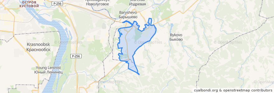 Mapa de ubicacion de городской округ Кольцово.