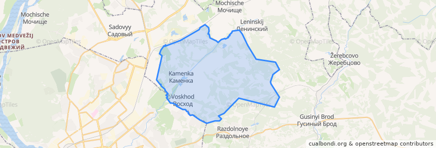 Mapa de ubicacion de Каменский сельсовет.