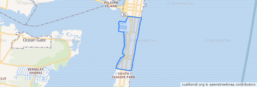 Mapa de ubicacion de Seaside Park.