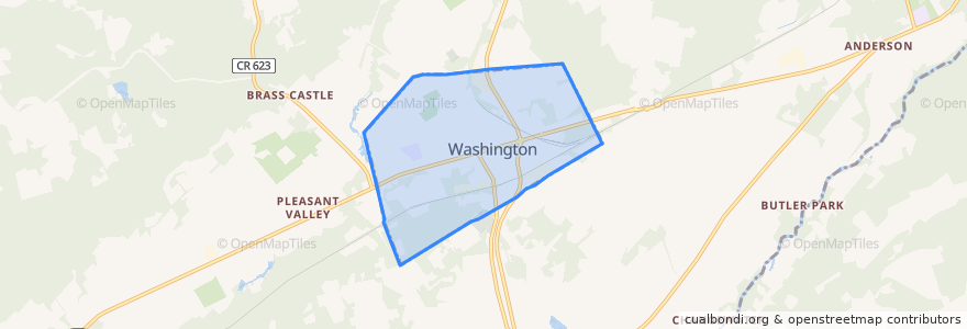 Mapa de ubicacion de Washington.