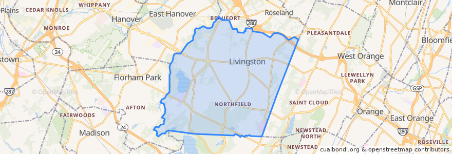 Mapa de ubicacion de Livingston.