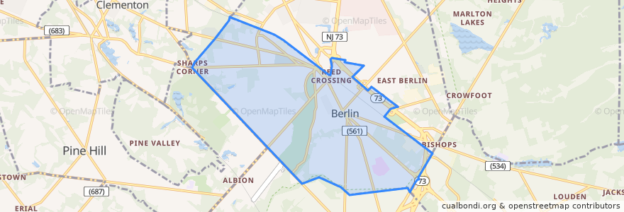 Mapa de ubicacion de Berlin.