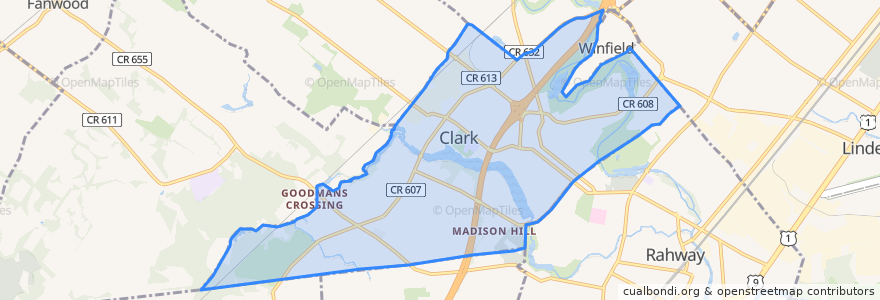 Mapa de ubicacion de Clark.