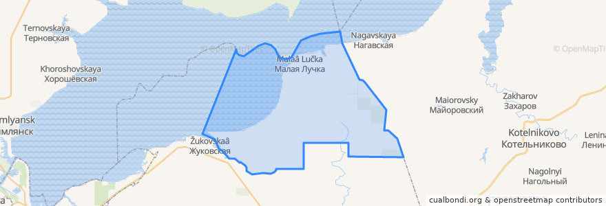 Mapa de ubicacion de Малолученское сельское поселение.