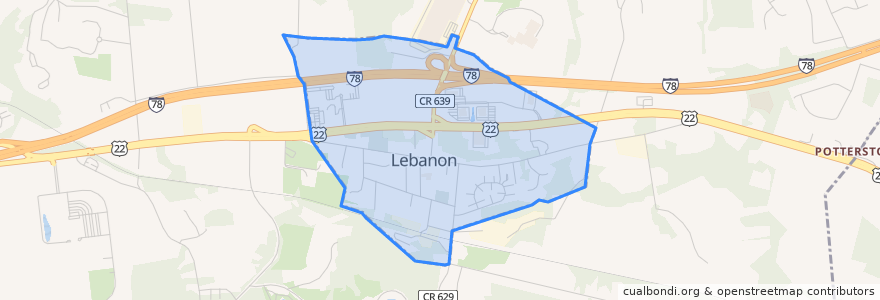 Mapa de ubicacion de Lebanon.