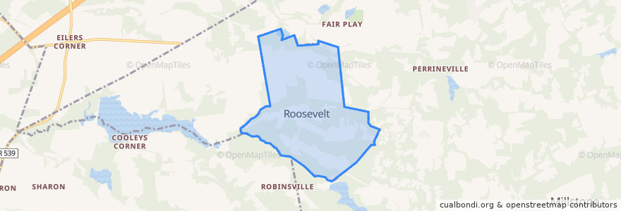 Mapa de ubicacion de Roosevelt.