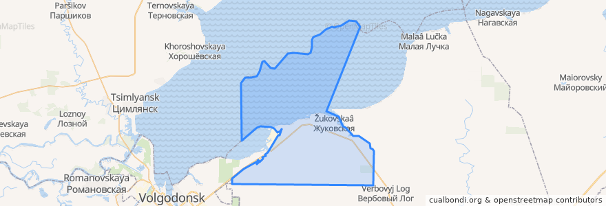 Mapa de ubicacion de Жуковское сельское поселение.