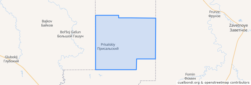 Mapa de ubicacion de Присальское сельское поселение.