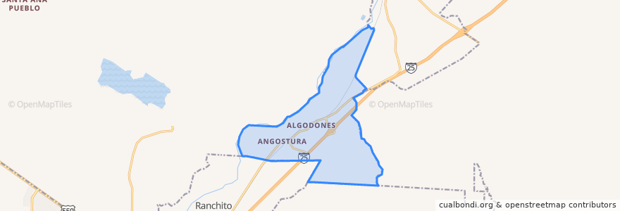 Mapa de ubicacion de Algodones.