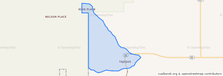 Mapa de ubicacion de Tajique.