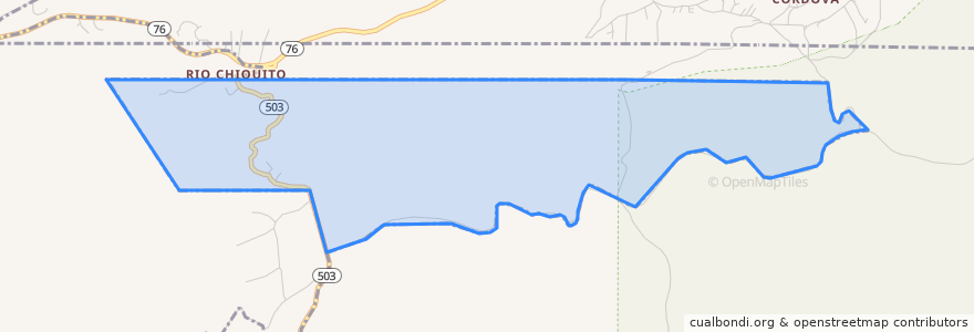 Mapa de ubicacion de Rio Chiquito.