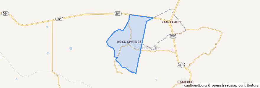 Mapa de ubicacion de Rock Springs.