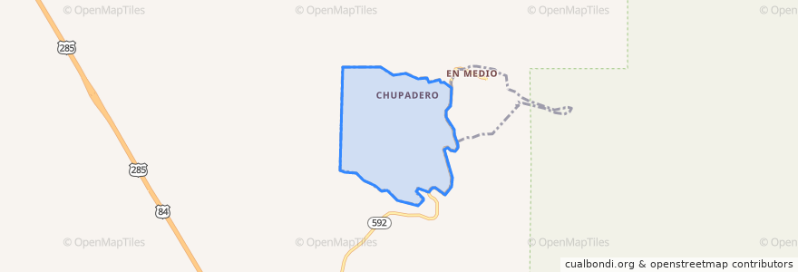 Mapa de ubicacion de Chupadero.