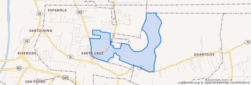 Mapa de ubicacion de Santa Cruz.