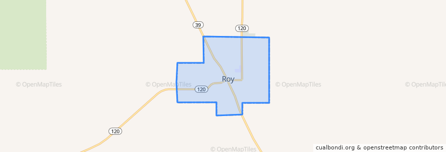 Mapa de ubicacion de Roy.