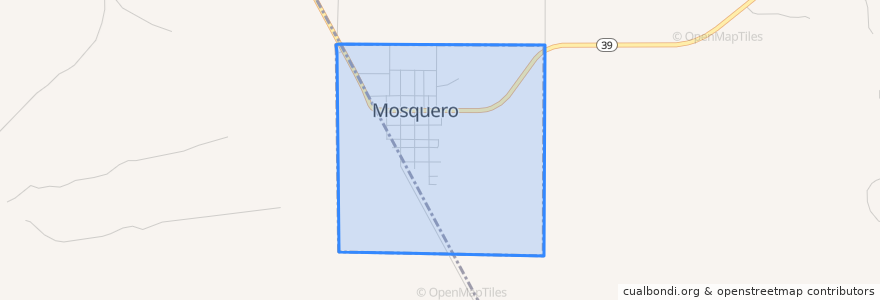 Mapa de ubicacion de Mosquero.