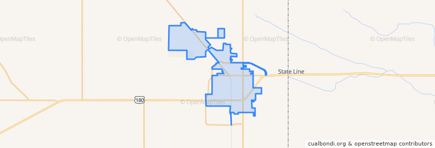 Mapa de ubicacion de Hobbs.