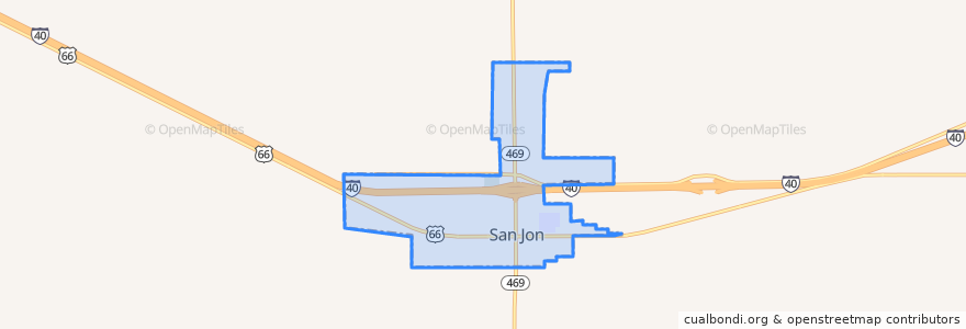 Mapa de ubicacion de San Jon.