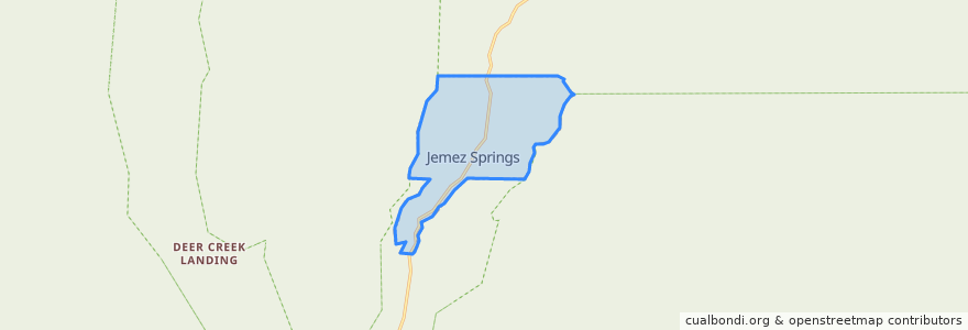 Mapa de ubicacion de Jemez Springs.