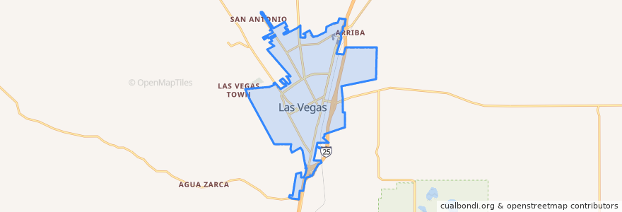 Mapa de ubicacion de Las Vegas.