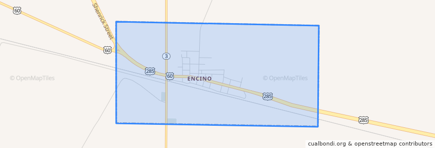 Mapa de ubicacion de Encino.