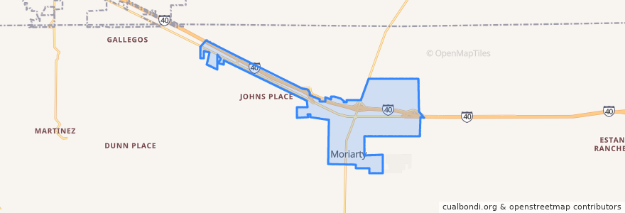 Mapa de ubicacion de Moriarty.