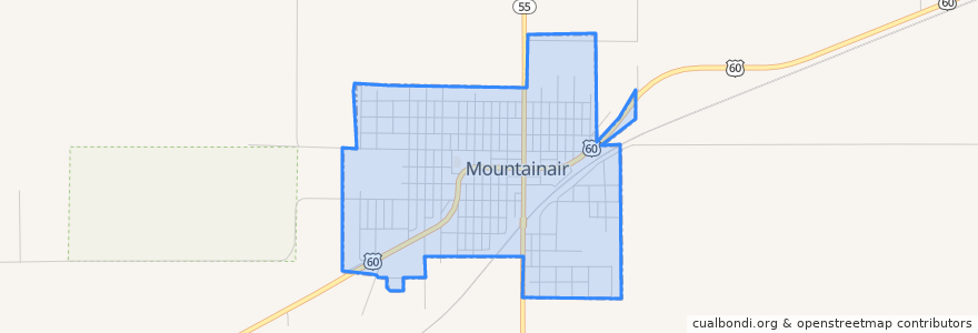 Mapa de ubicacion de Mountainair.