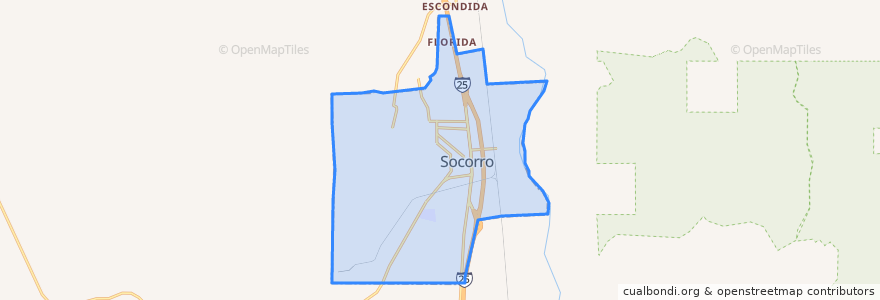 Mapa de ubicacion de Socorro.