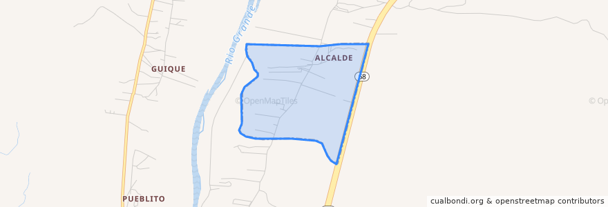 Mapa de ubicacion de Alcalde.