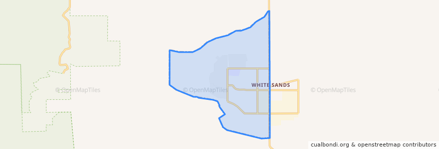 Mapa de ubicacion de White Sands.