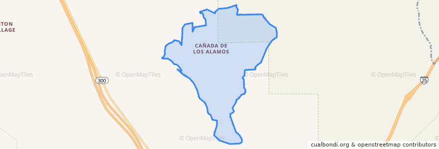 Mapa de ubicacion de Cañada de los Alamos.